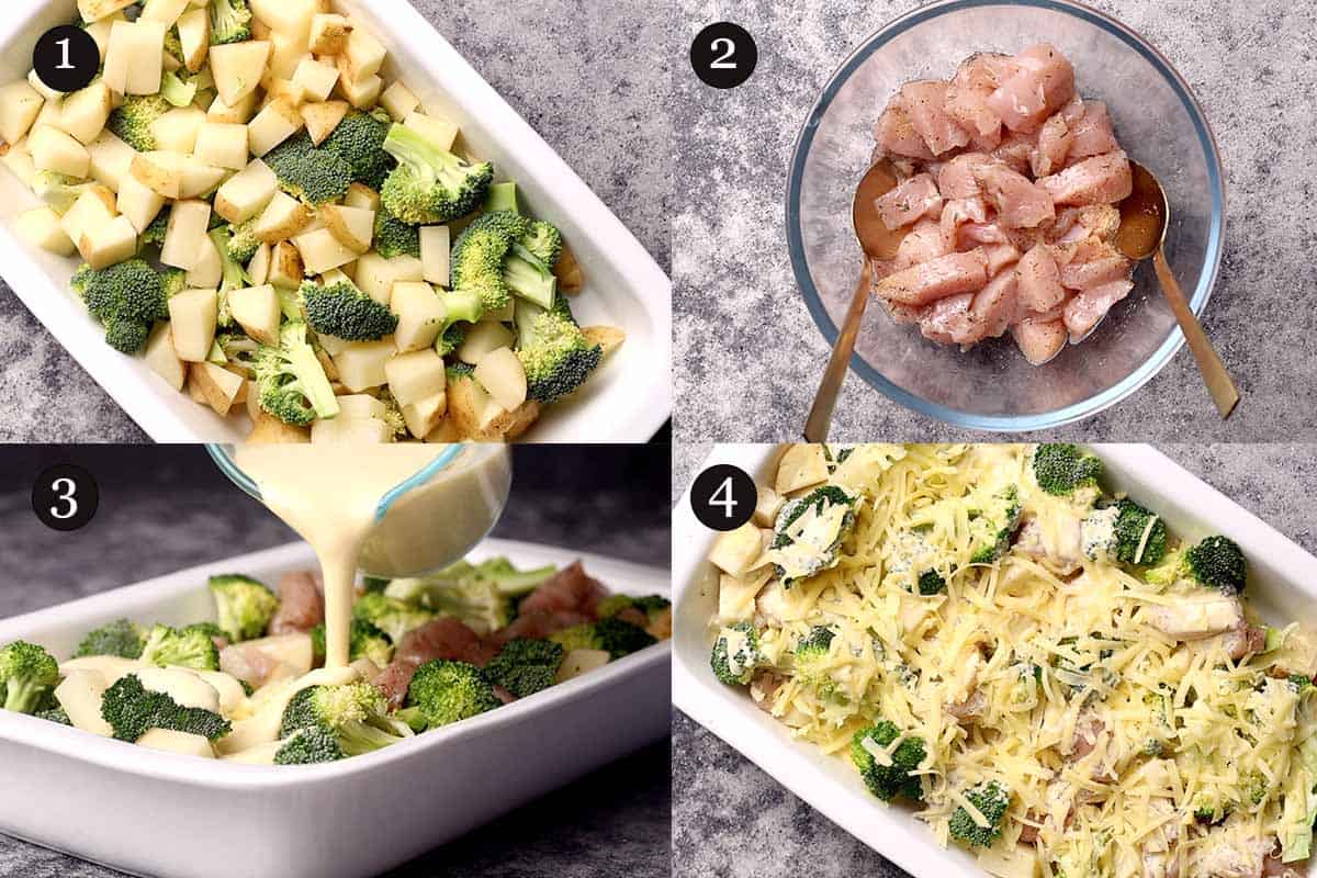 Key steps on how to make Chicken Potato Casserole.
