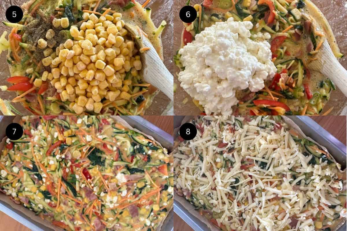 Steps 5-8 on how to make this egg bake.